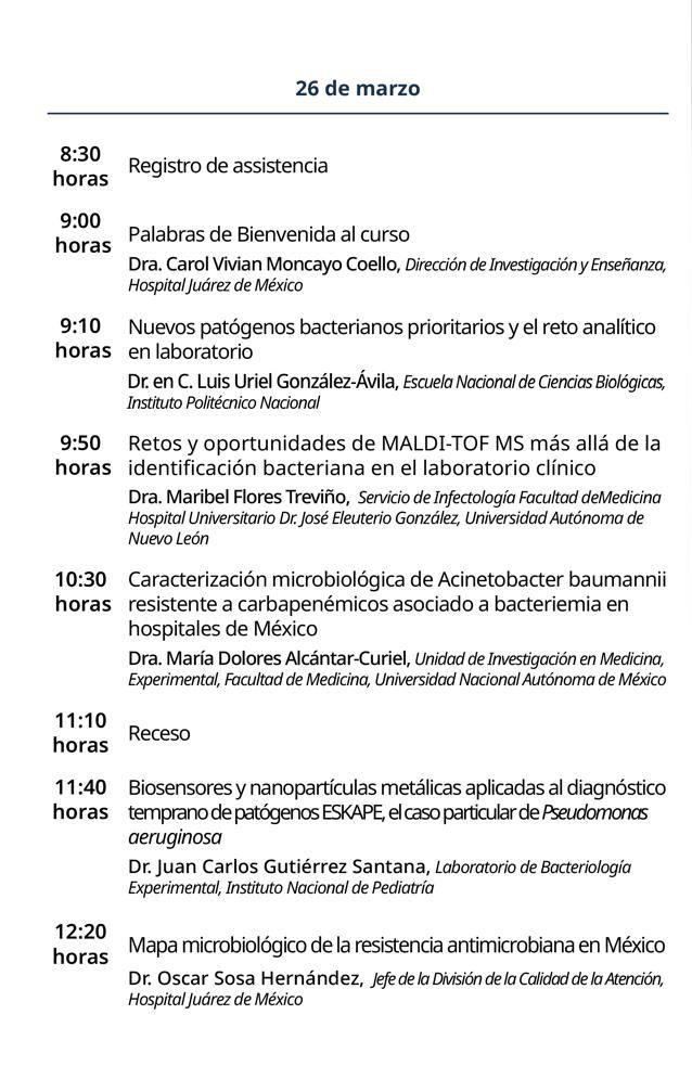Programa 4to. Curso HJM 2026